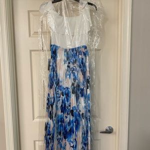 Eliza J ruffle off the shoulder maxi dress